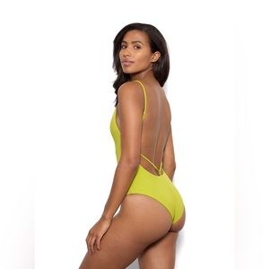 Lime Green Women's One Piece Swimsuit